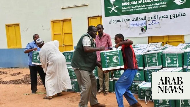 Saudi aid agency distributes food aid in Sudan Saudi aid agency distributes food aid in Sudan